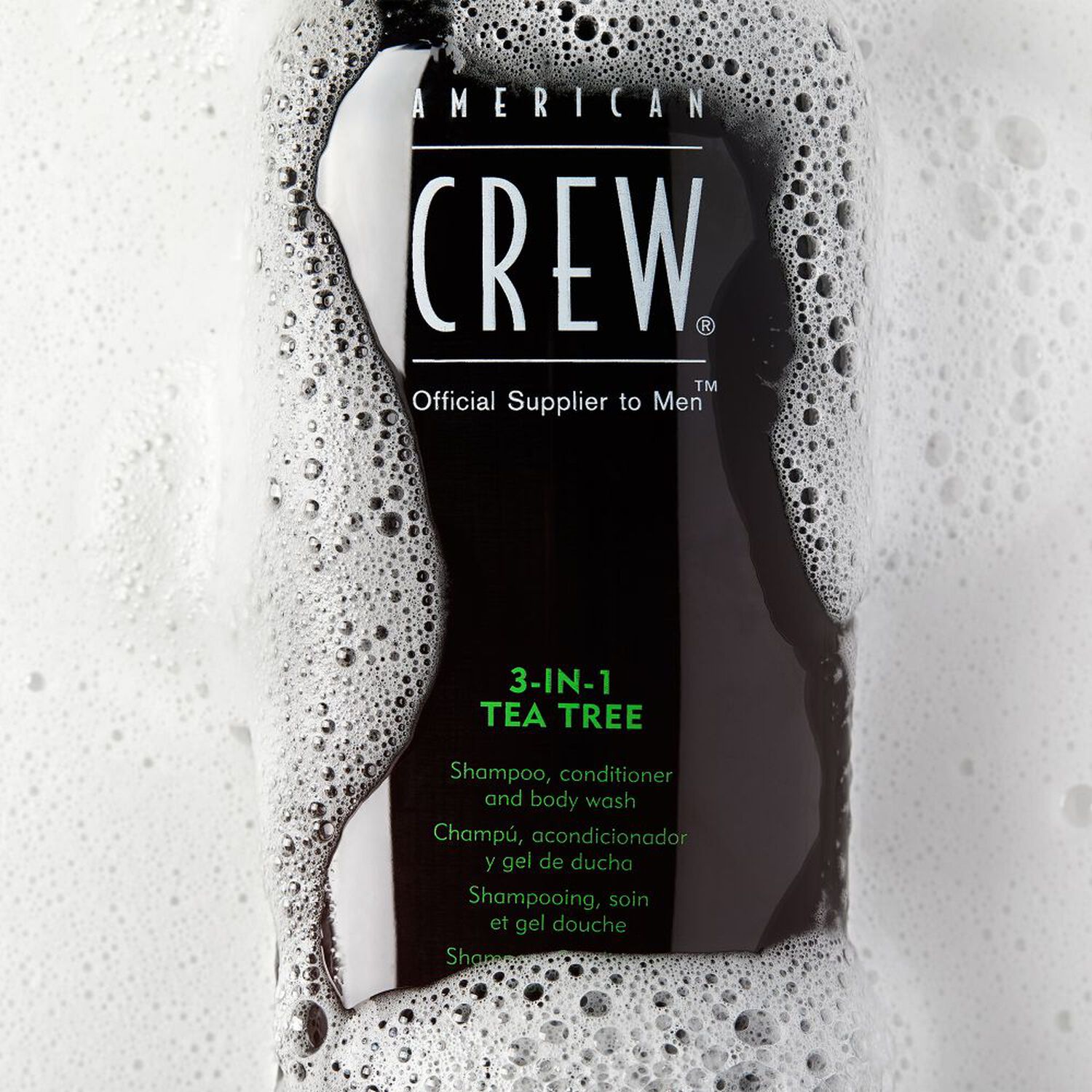 American Crew 3 en 1 TEA TREE Shampoing, Après-Shampoing, Gel Douche 3 en 1