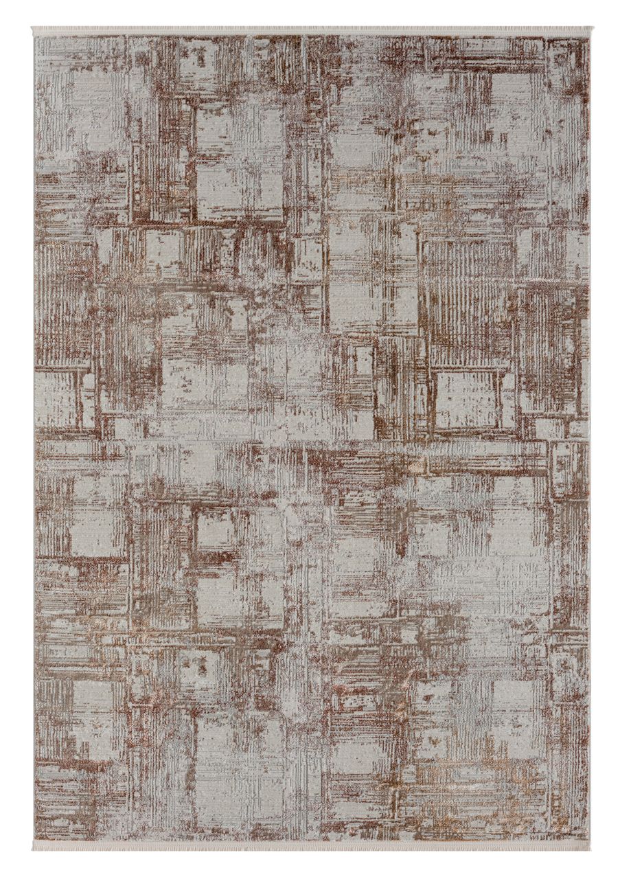 MyFlair Teppich Oceane, 200cm x 290cm, Farbe Rotbraun, rechteckig, Florhöhe 8mm