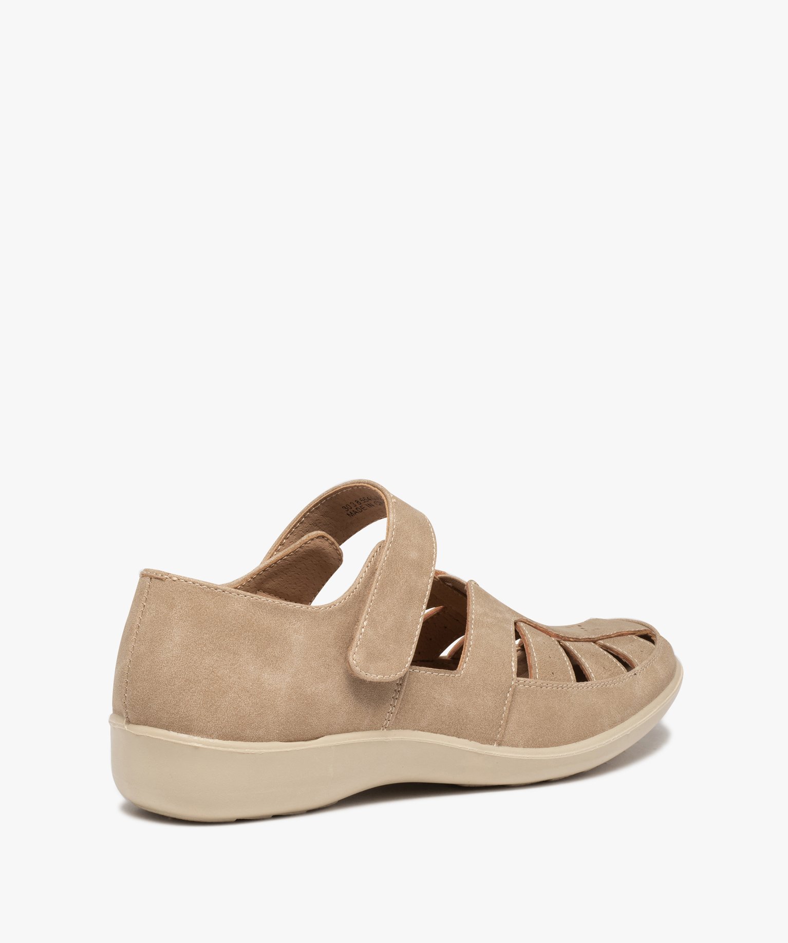 Ballerines femme confort à brides ouvertes beige | GEMO