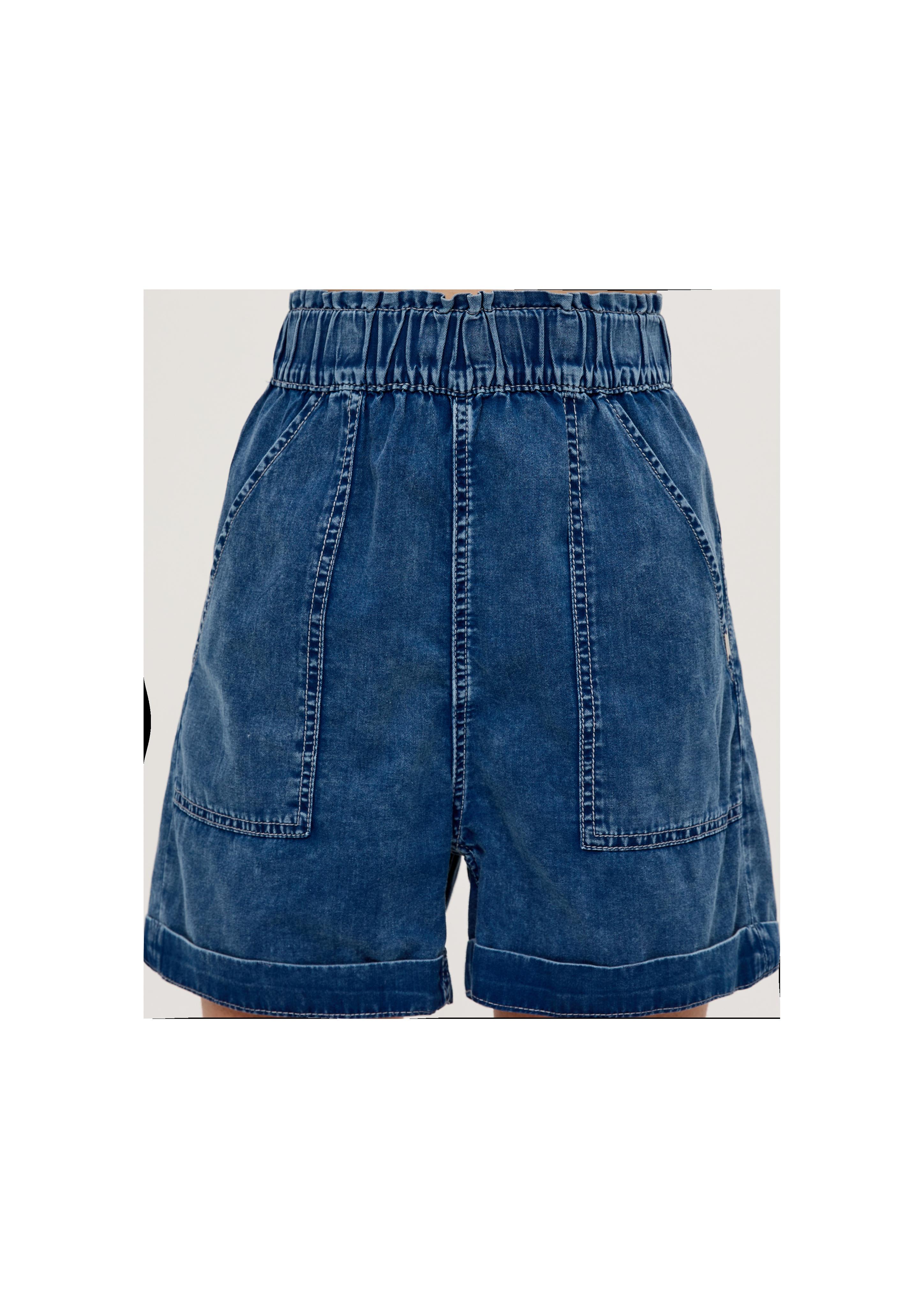Jeans-Shorts Paper Bag / Relaxed Fit / High Rise / Semi Wide Leg  2131252-55Y2