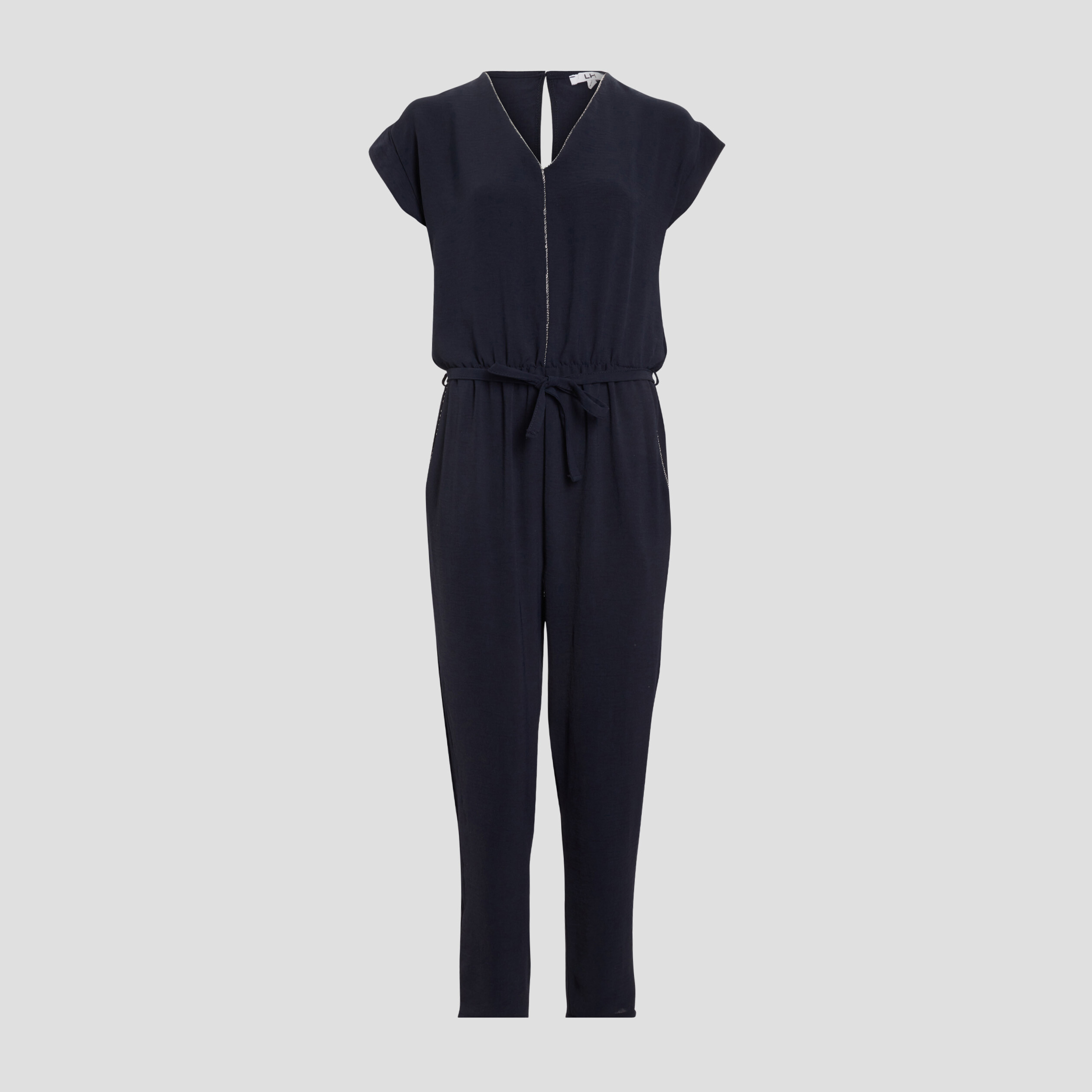Combinaison pantalon ceinturée bleu marine femme | La Halle