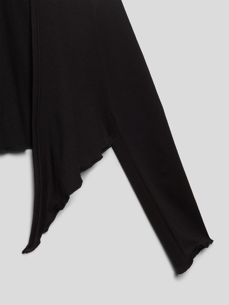 Bolero mit Muschelsaum in schwarz