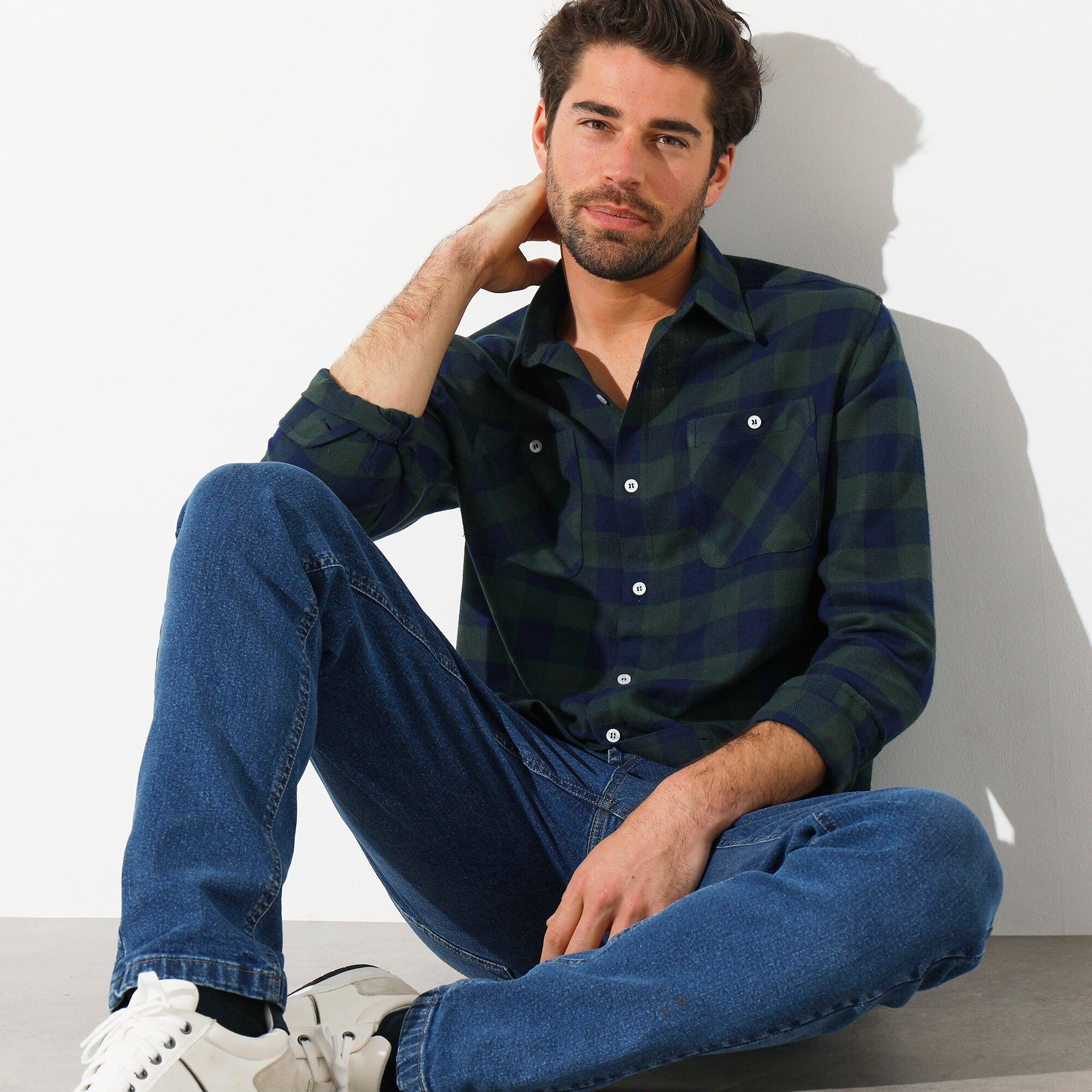 Chemise carreaux écossais flanelle
