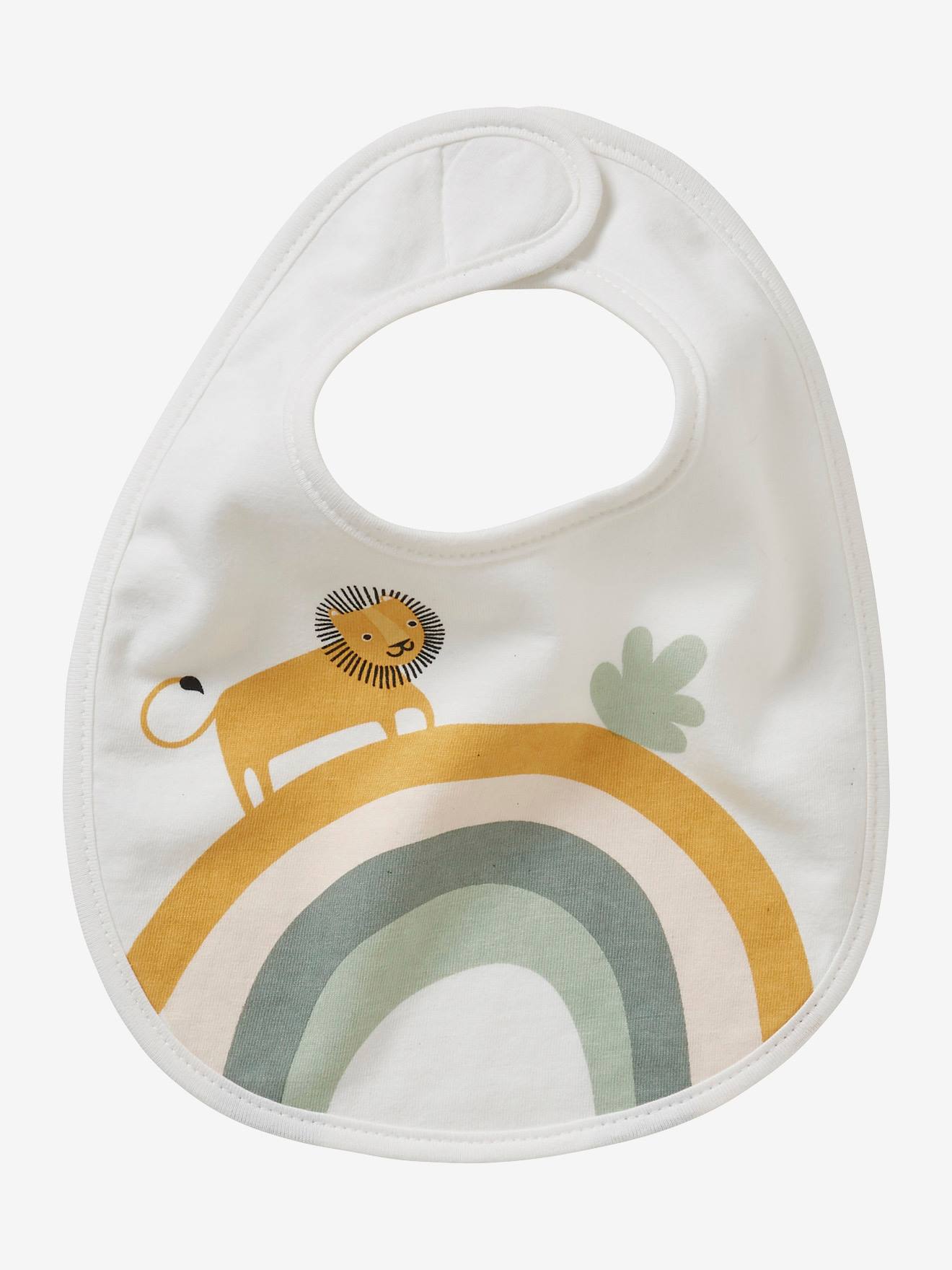 Vertbaudet Bio-Kollektion: 7er-Pack Baby-Lätzchen, Klett - pack grün lovely nature