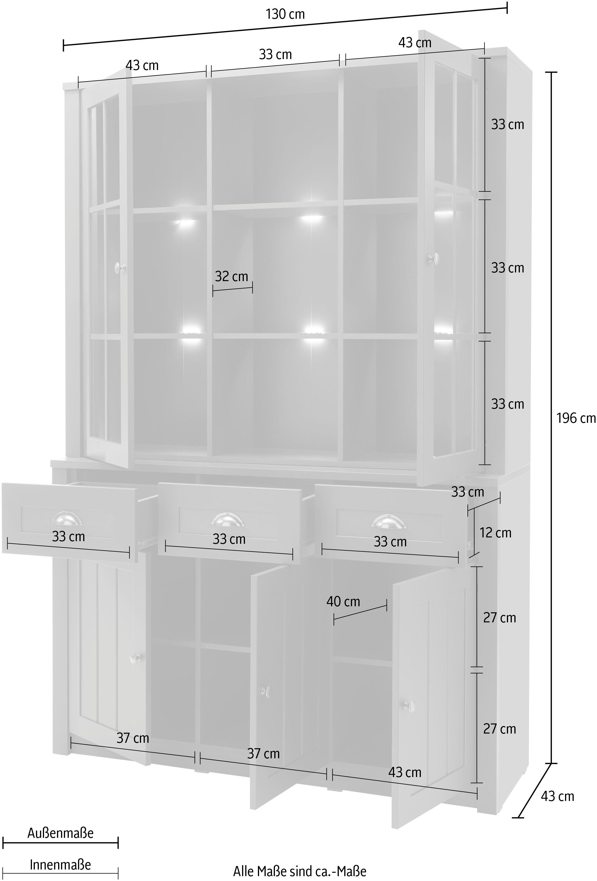 Home affaire Buffet Ascot Höhe 196 cm