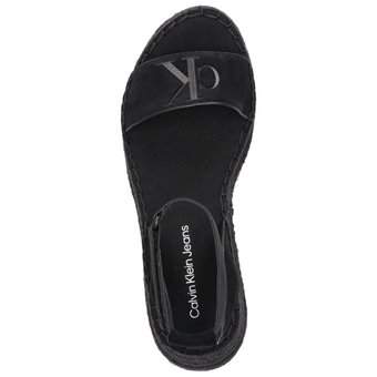 Calvin Klein Sporty Wedge Rope Sandal in schwarz