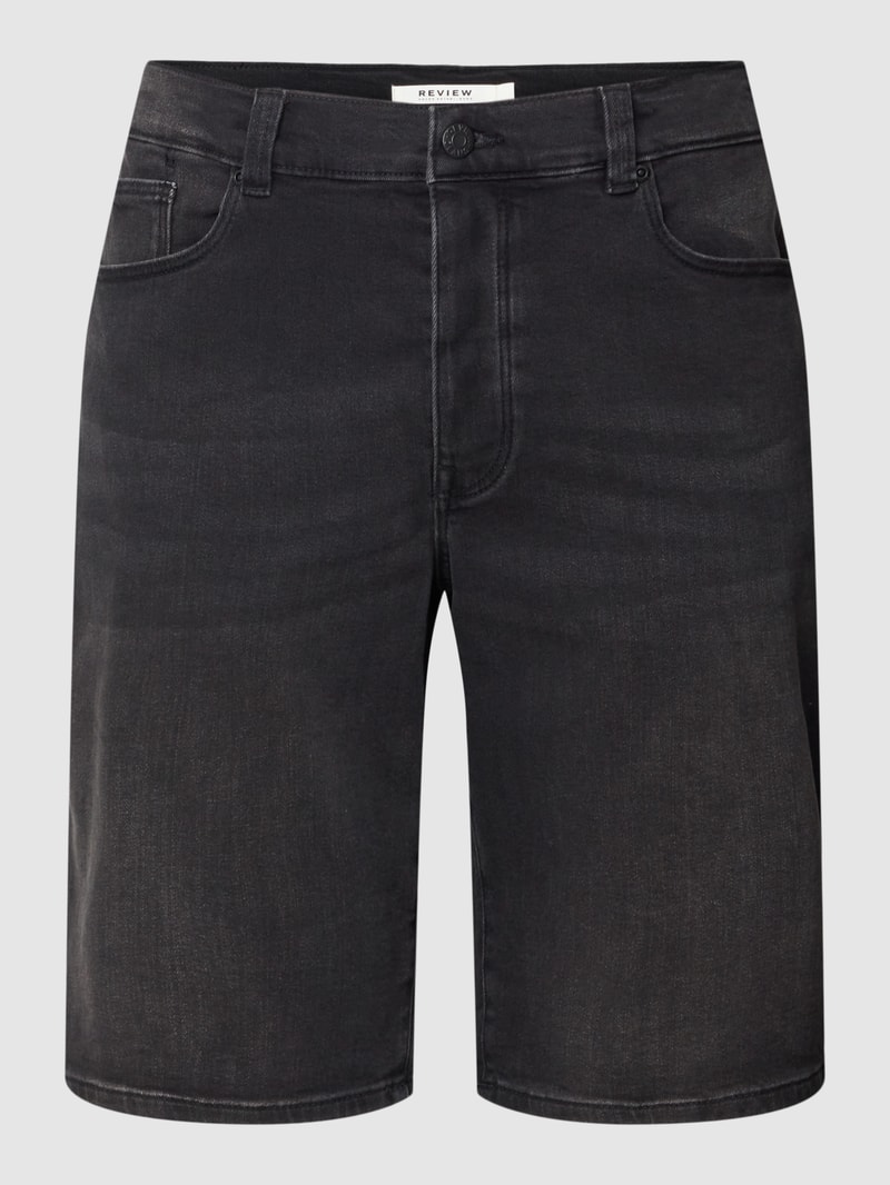 Jeansshorts im 5-Pocket-Design in schwarz