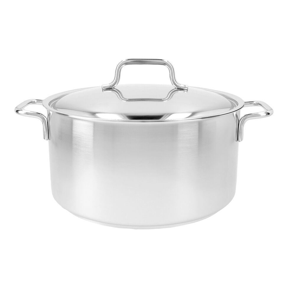Bratentopf mit Deckel 24 cm, 18/10 Edelstahl