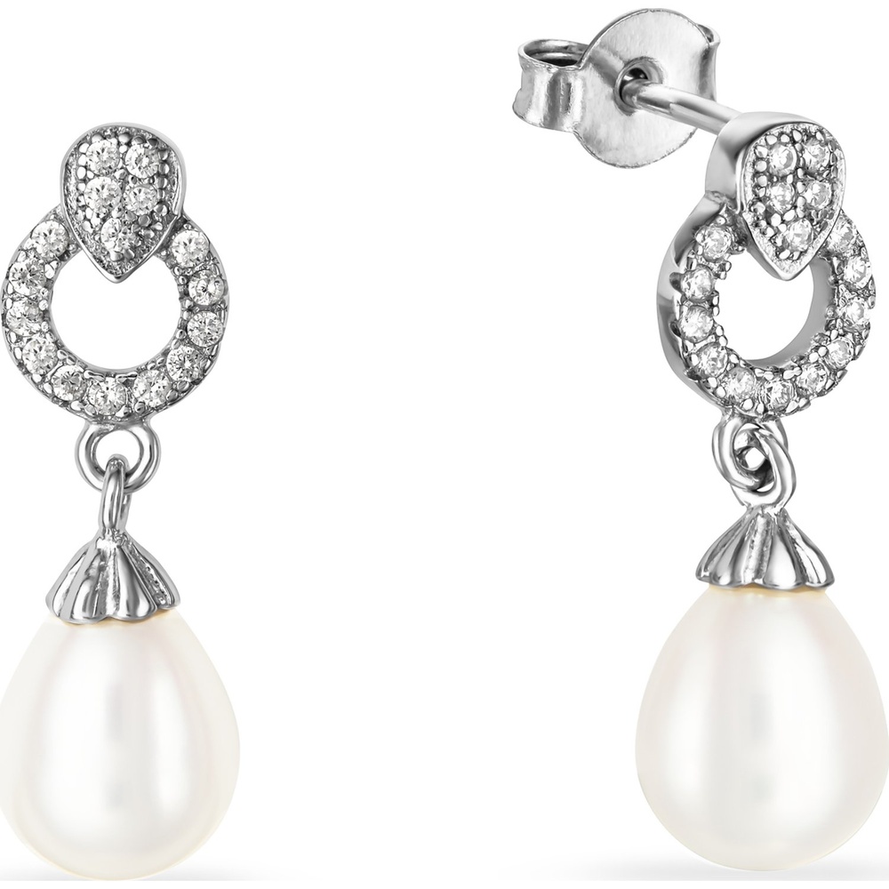 FAVS Boucles d'oreilles à fermoir à poussette 925 Argent Boucles d'oreilles