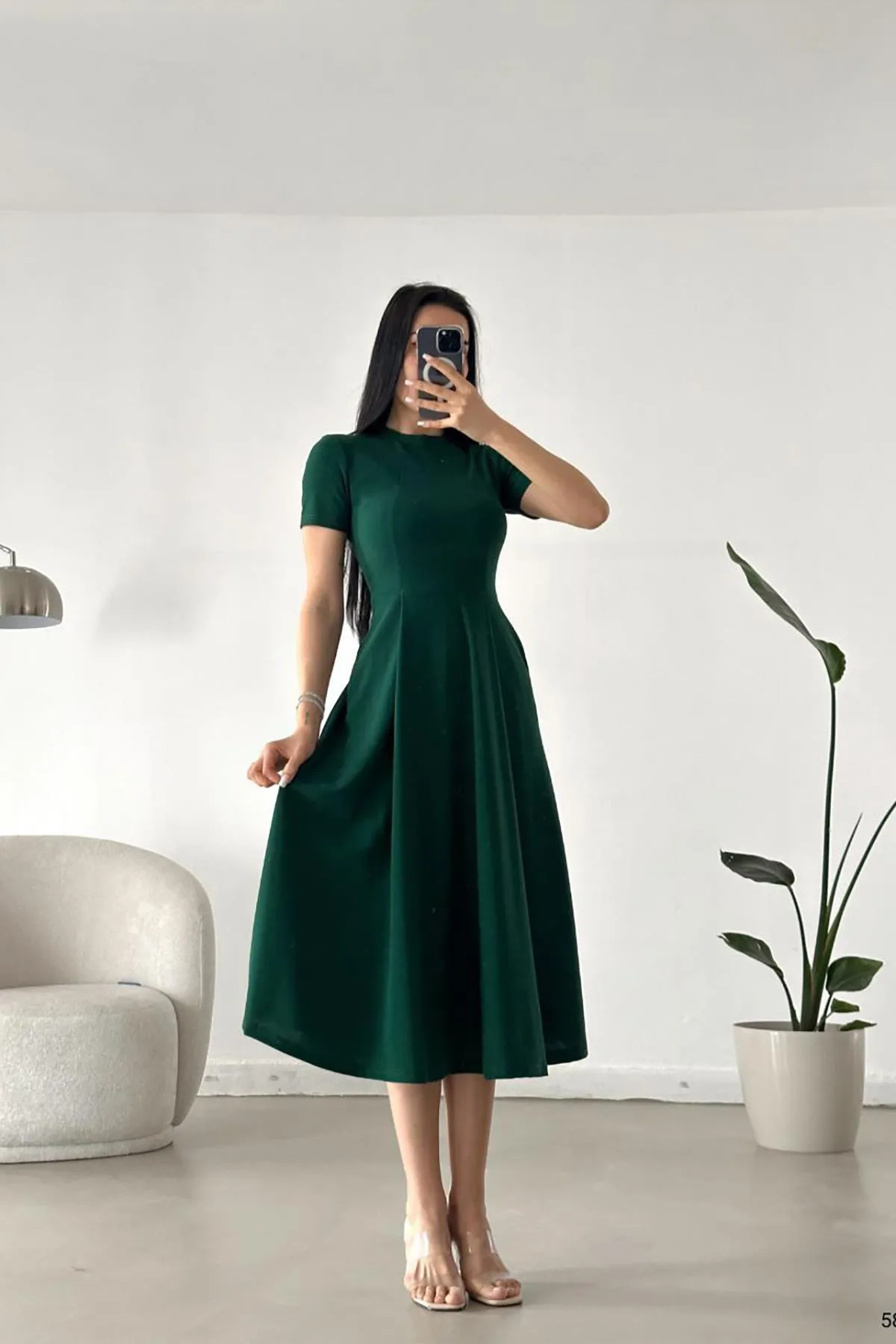 Deafox  Kleid - Grün - A-Linie