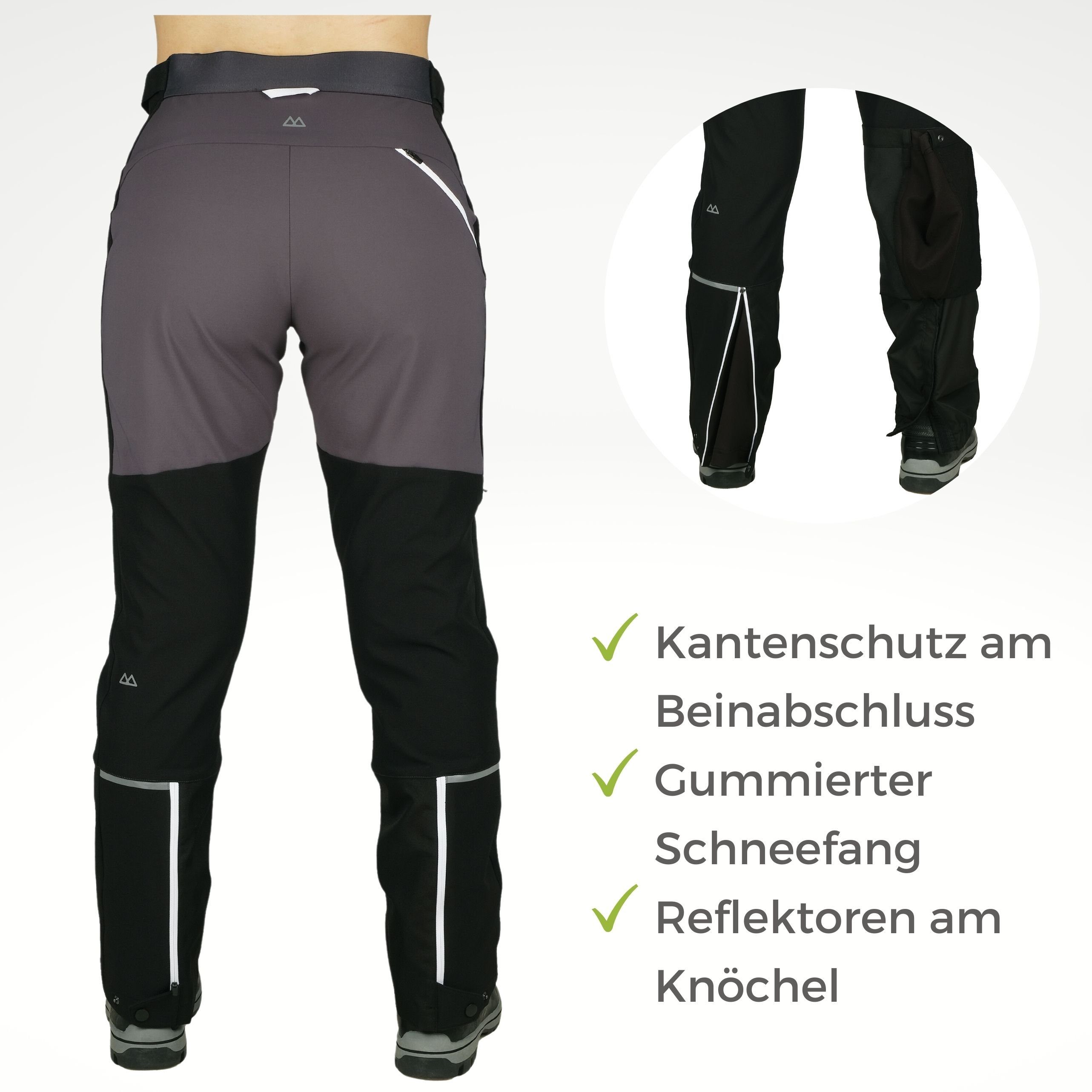 Kaymountain Trekkinghose Damen Wander Outdoor Hose Silvretta Thermoskin Touren Graphite 48