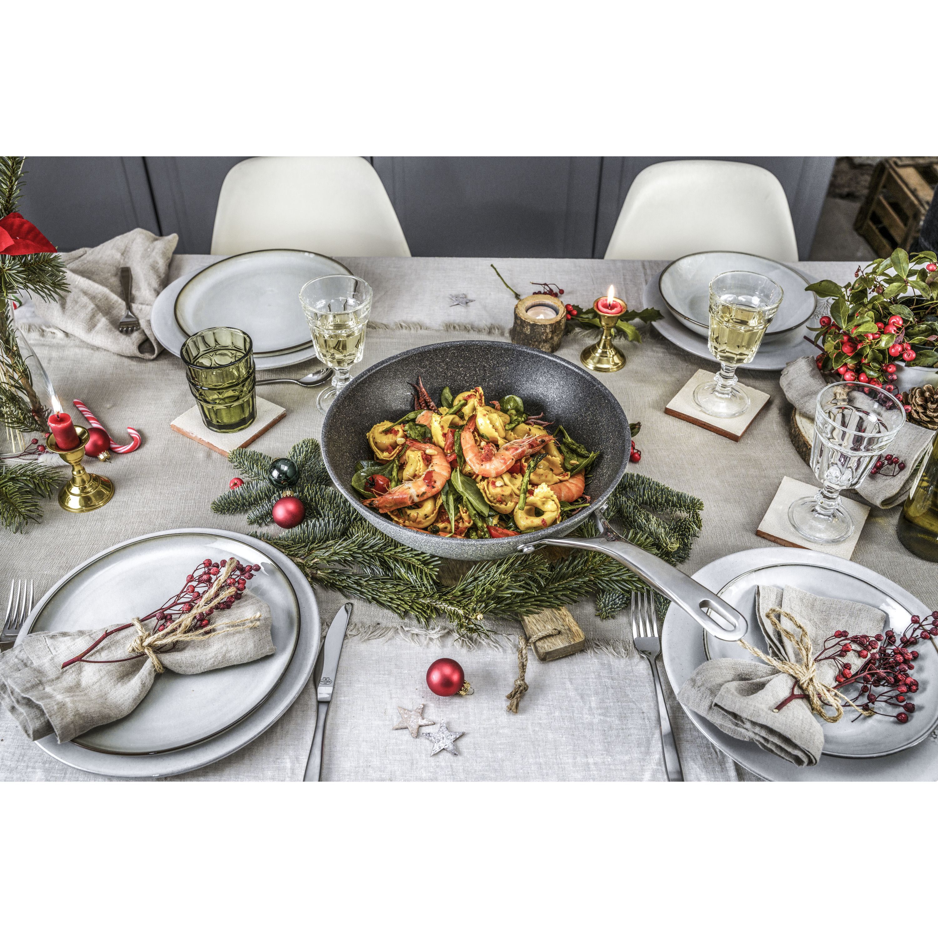 Wok 30 cm, Aluminium