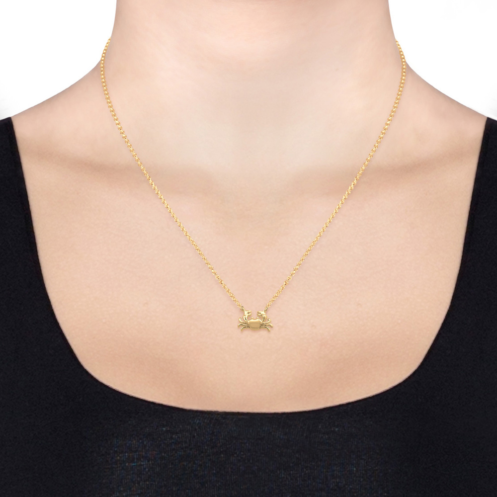 Elli Elli Collier Femme Crabe Plage - (925/1000) Argent Bijoux