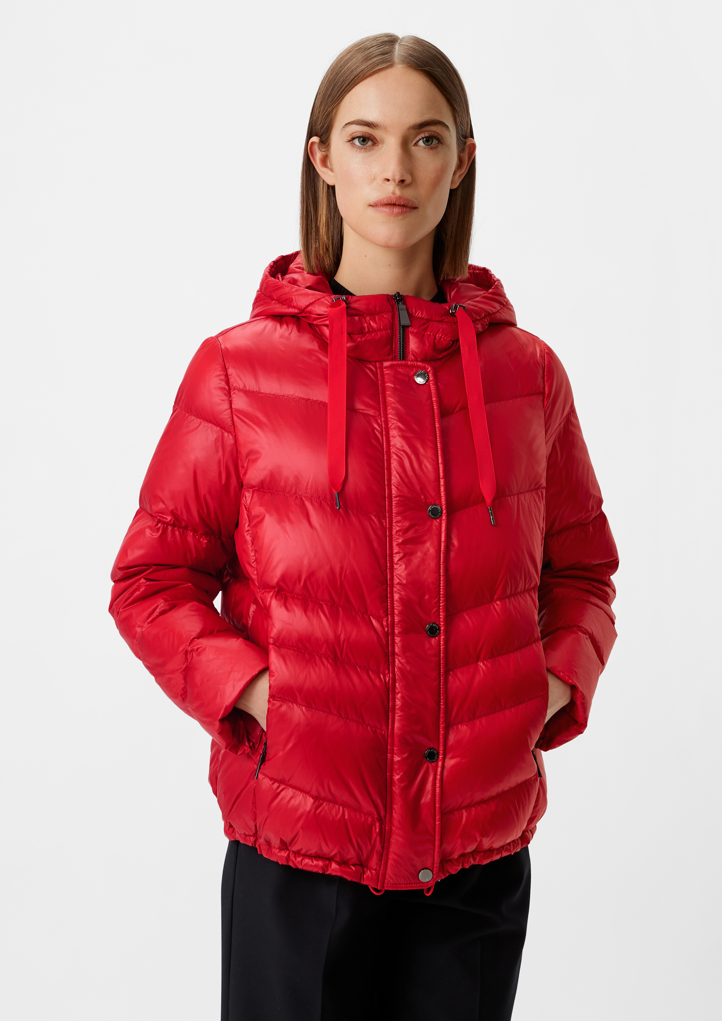 Steppjacke mit Daunen wattiert - chilirot