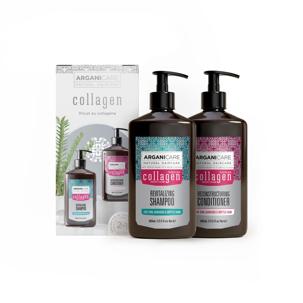 Arganicare Coffret Duo Revitalisant & volume boost Shampooing + Après-shampooing