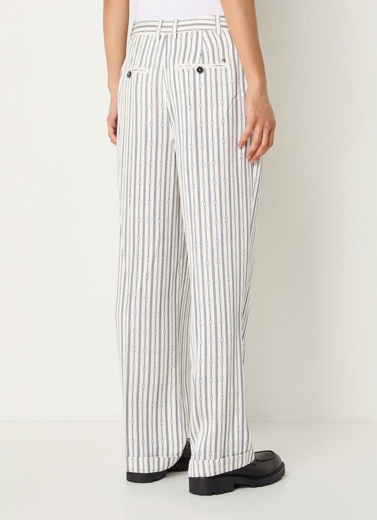Tommy Hilfiger high-waisted loose-fit trousers with graphic print and side pockets