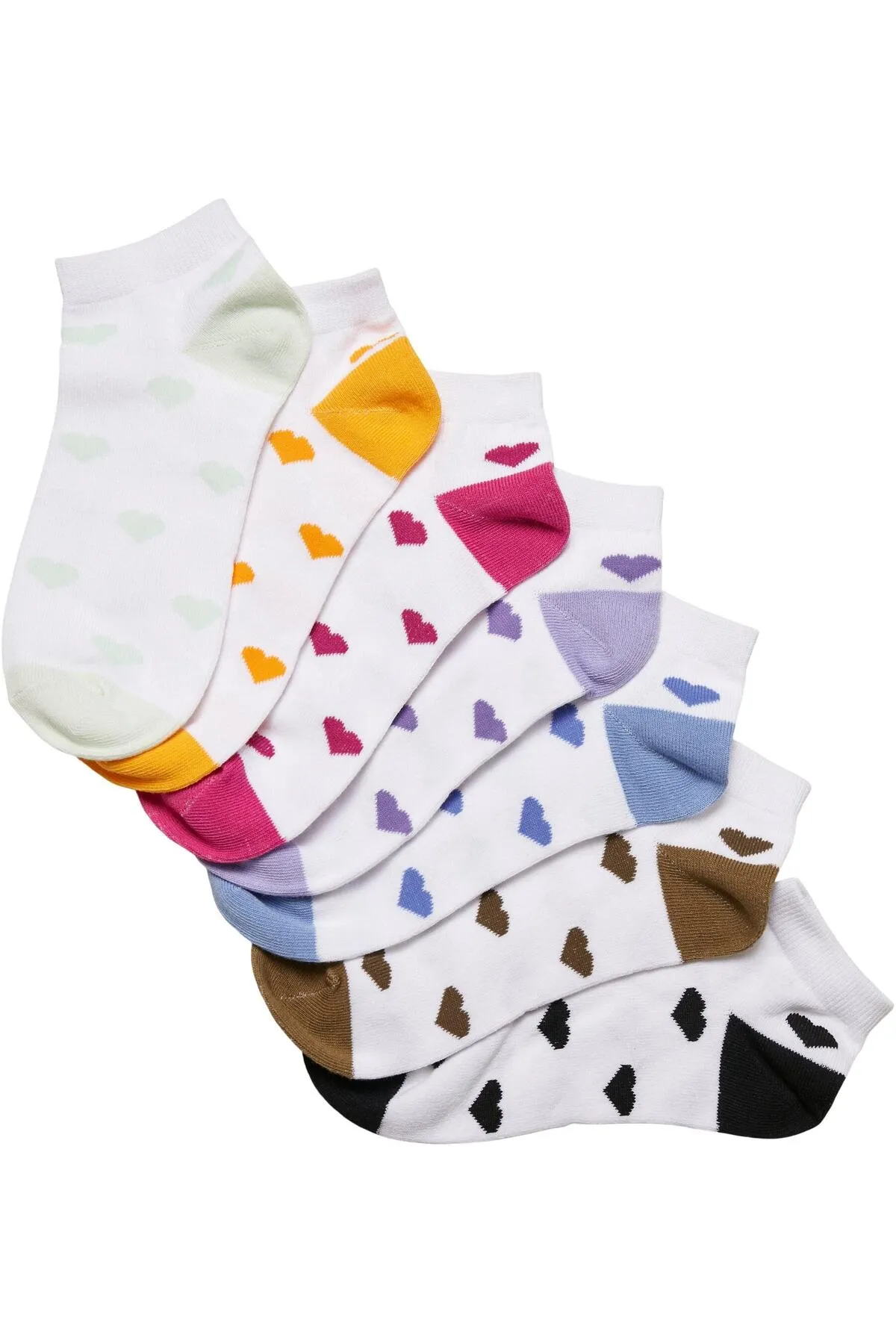 Urban Classics  Accessoires Sneaker-Socken aus recyceltem Garn mit Herzmotiv, 7er-Pack