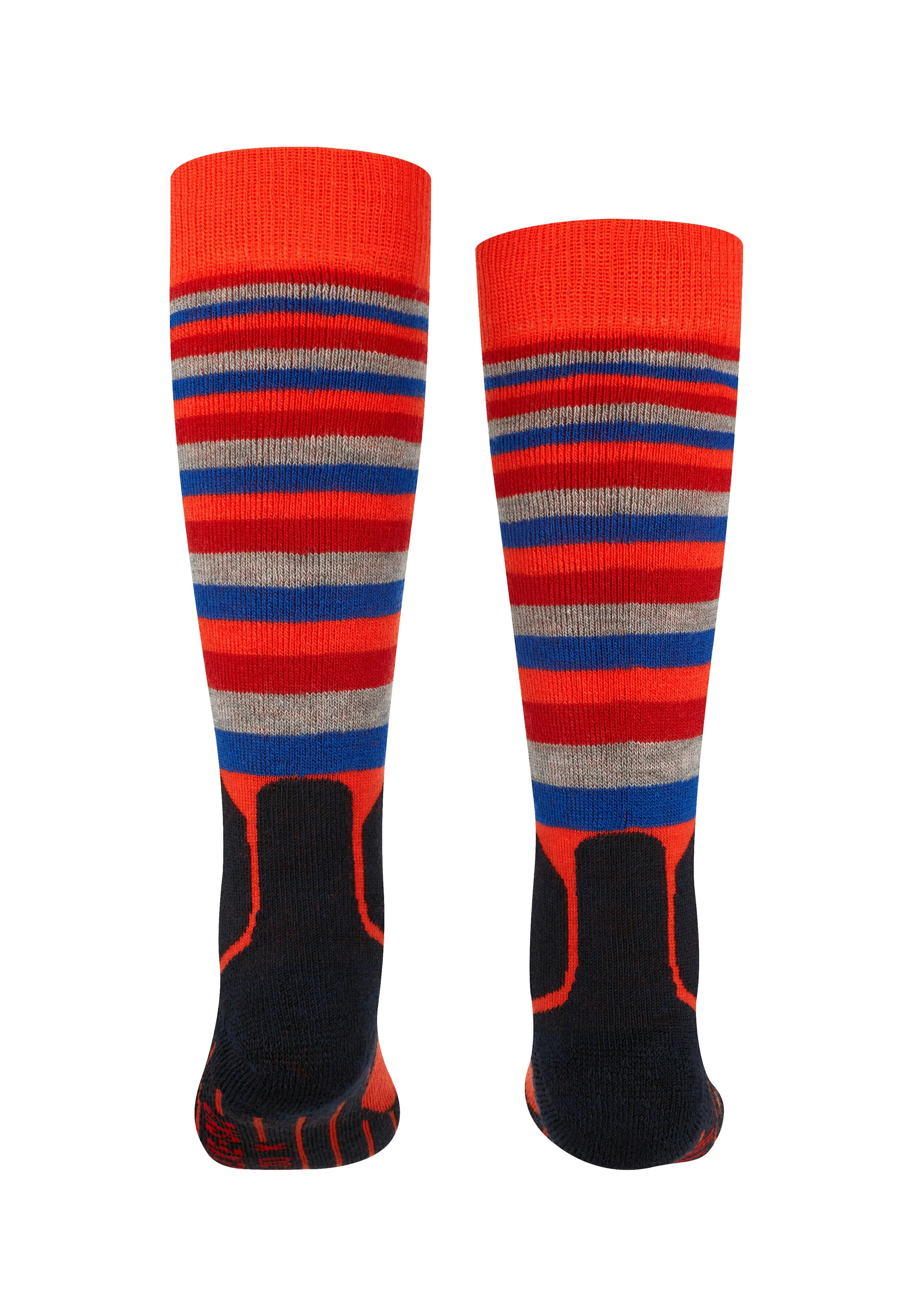 Calcetines deportivos funcionales Falke SK2 Stripes para niños, de esquí, de resistencia media, acolchados y antiampollas.