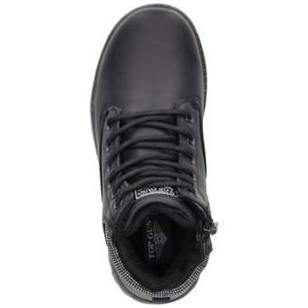Top Gun Schnür Boots in schwarz