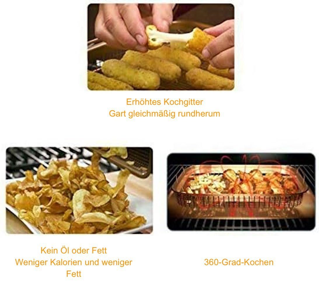 RHP Grillpfanneneinsatz RHP Crisper Grillkorb: Knusprige Genüsse ohne Fett! Das zweiteilige