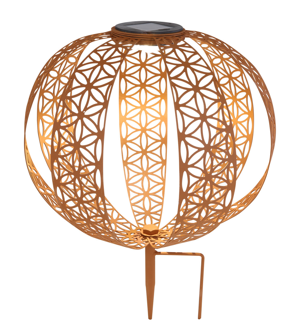 Globo Lighting - SOLARLEUCHTE METALL ROSTFARBEN, 1XLED - Solarleuchte Metall rostfarben, LED