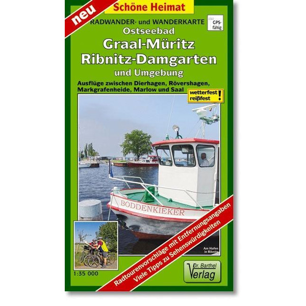 Ostseebad Graal-Müritz, Ribnitz-Damgarten und Umgebung Radwander- und Wanderkarte 1 : 35 000 - Wanderkarte