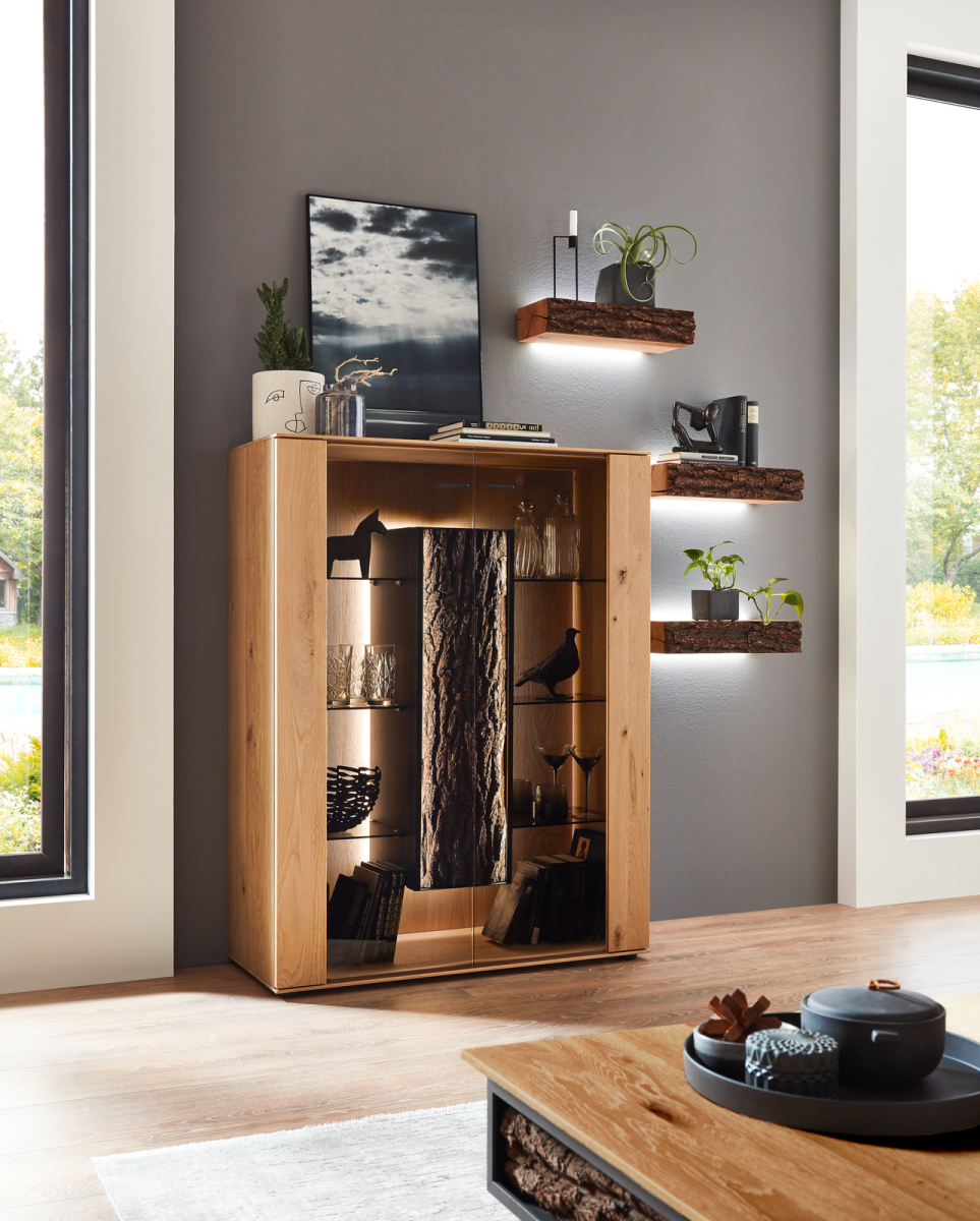 Hartmann Highboard Runa Glas Eiche