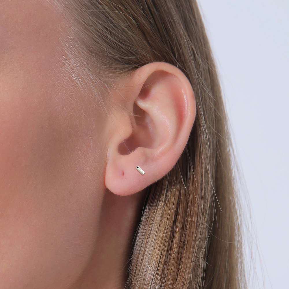 Elli Elli Boucles d'Oreilles Femmes clous d'oreilles bâton Géo pièce unique en argent  Bijoux
