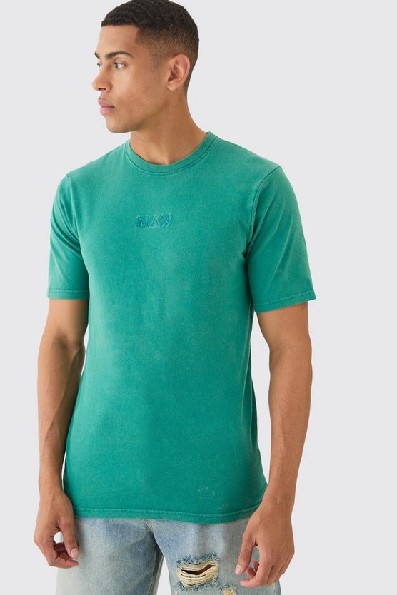 Man Roman Washed Crew Neck T-shirt