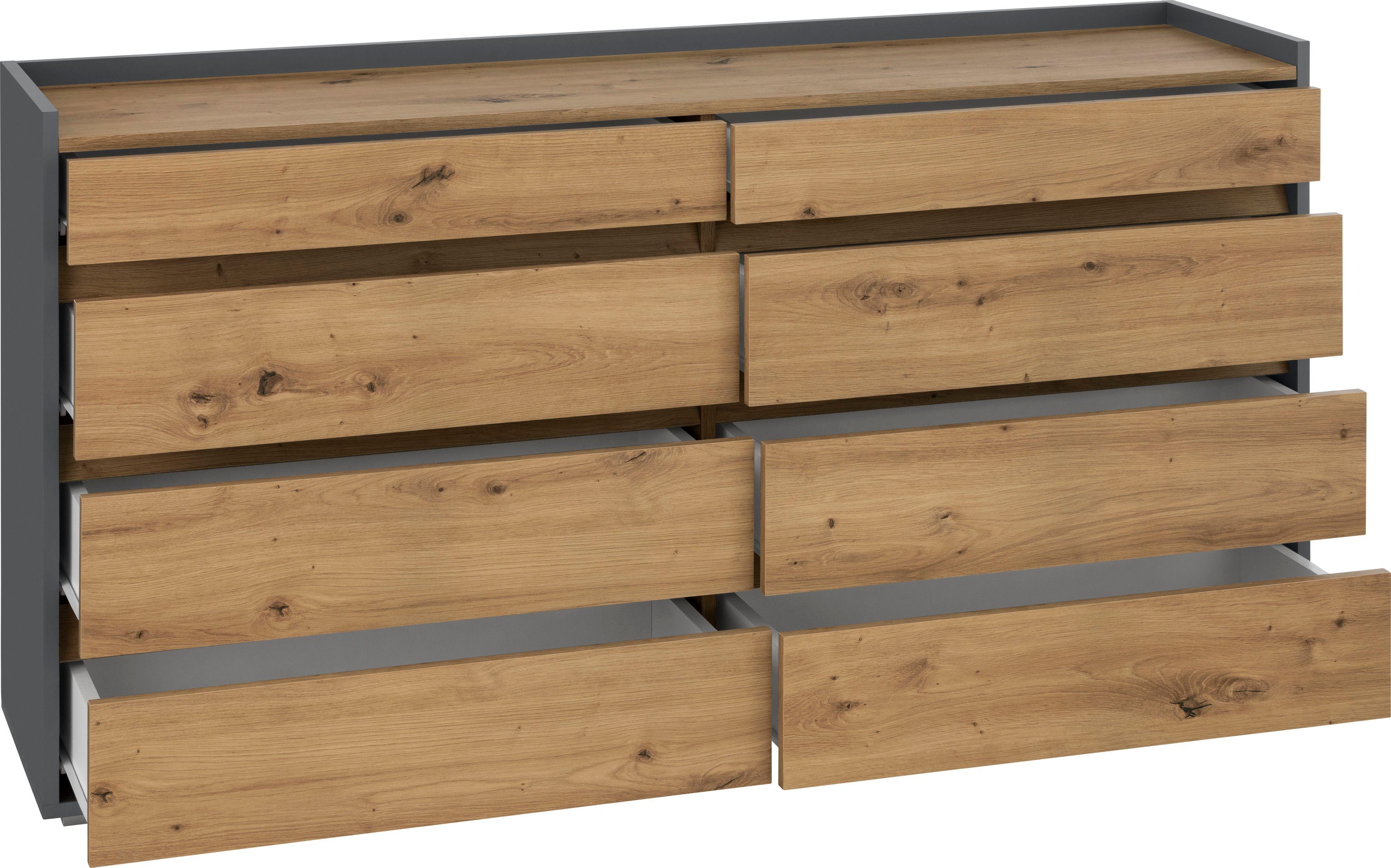 INOSIGN Kommode Kosmo, Breite 142 cm, 8 Schubkästen