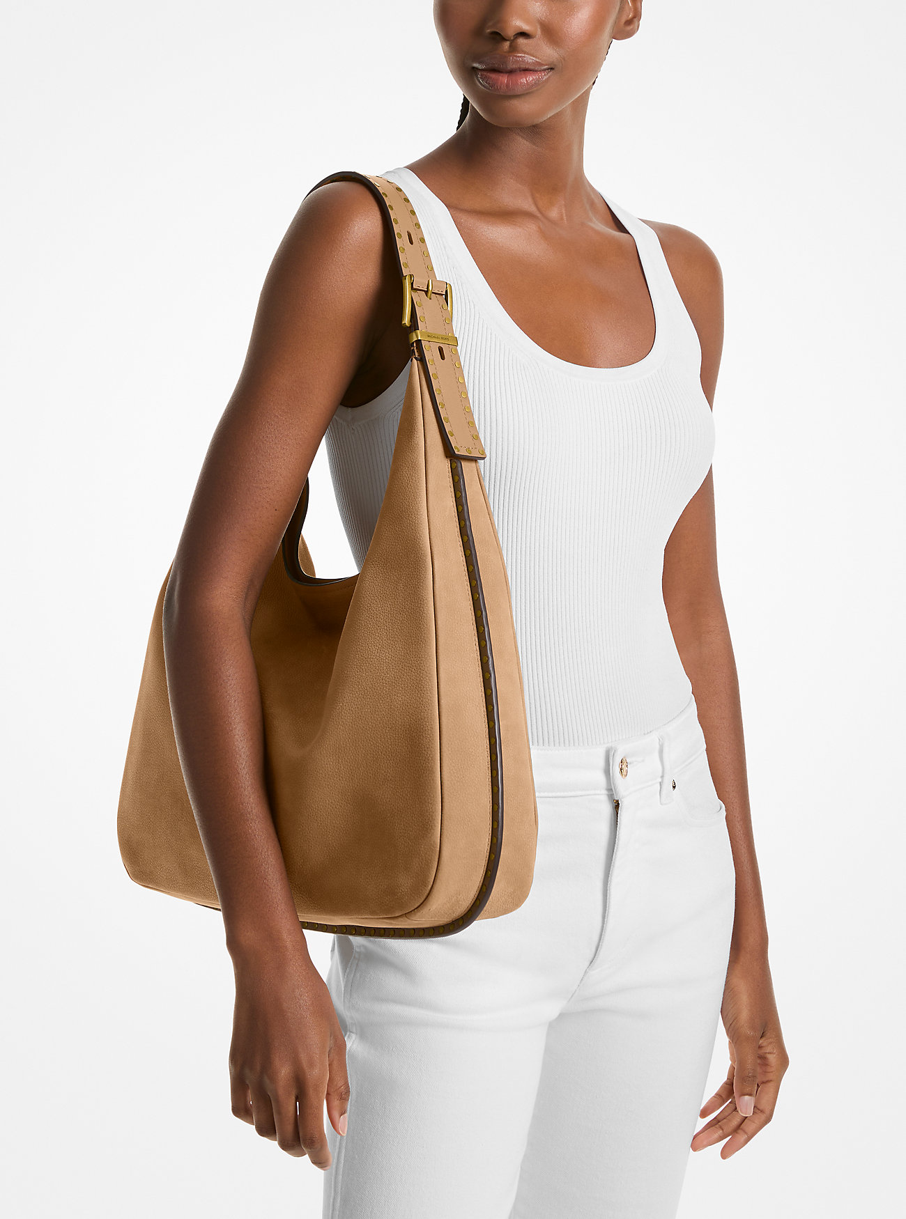 Nolita Stor Nubuck Hobo Skulderveske - HUSK