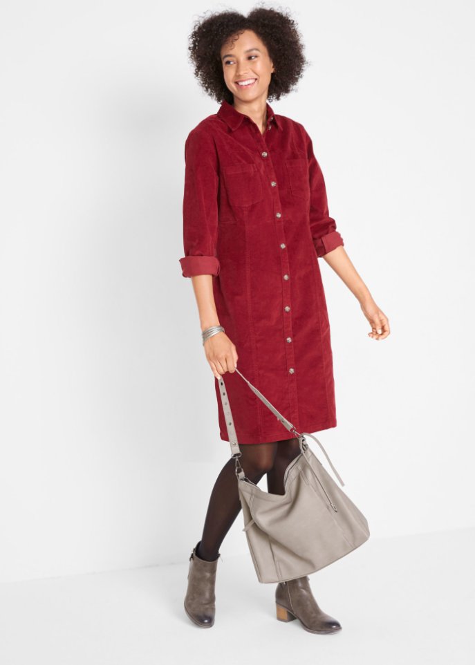 Cord-Stretch-Kleid