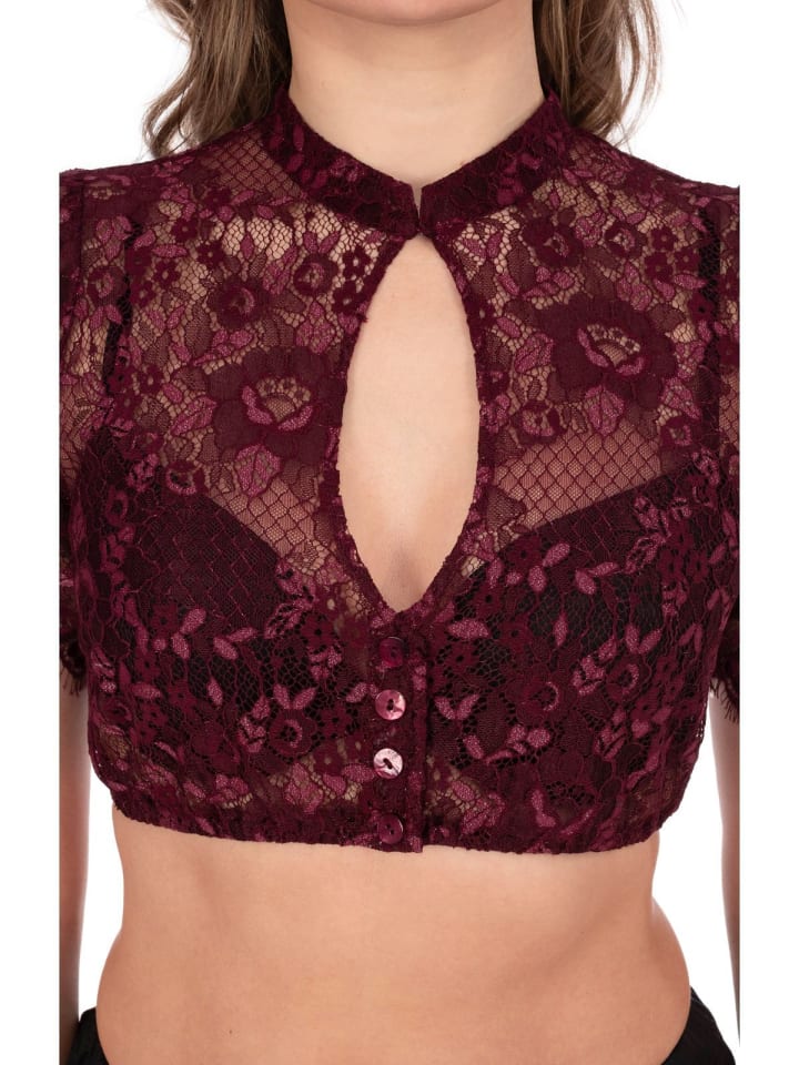 KRÜGER Dirndlbluse 213166 in bordeaux günstig kaufen 34