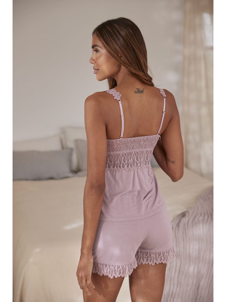LASCANA Schlafshorts in mauve günstig kaufen