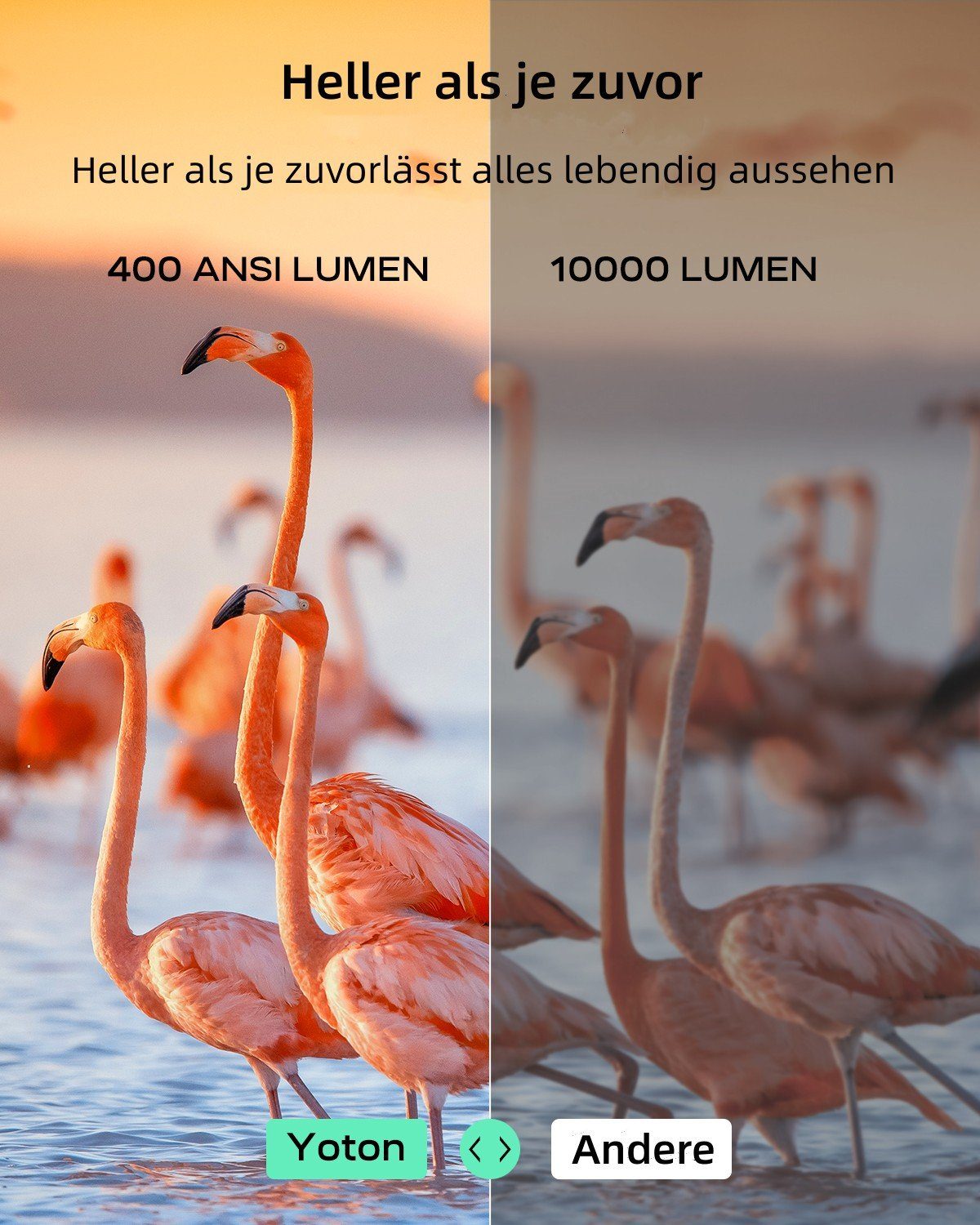 Yoton 450ANSI-Lumen, 1920x1080 px, 5G Beamer (Wird mit Netflix/Prime Video/YouTube-Software geliefert, Dolby-Sound)
