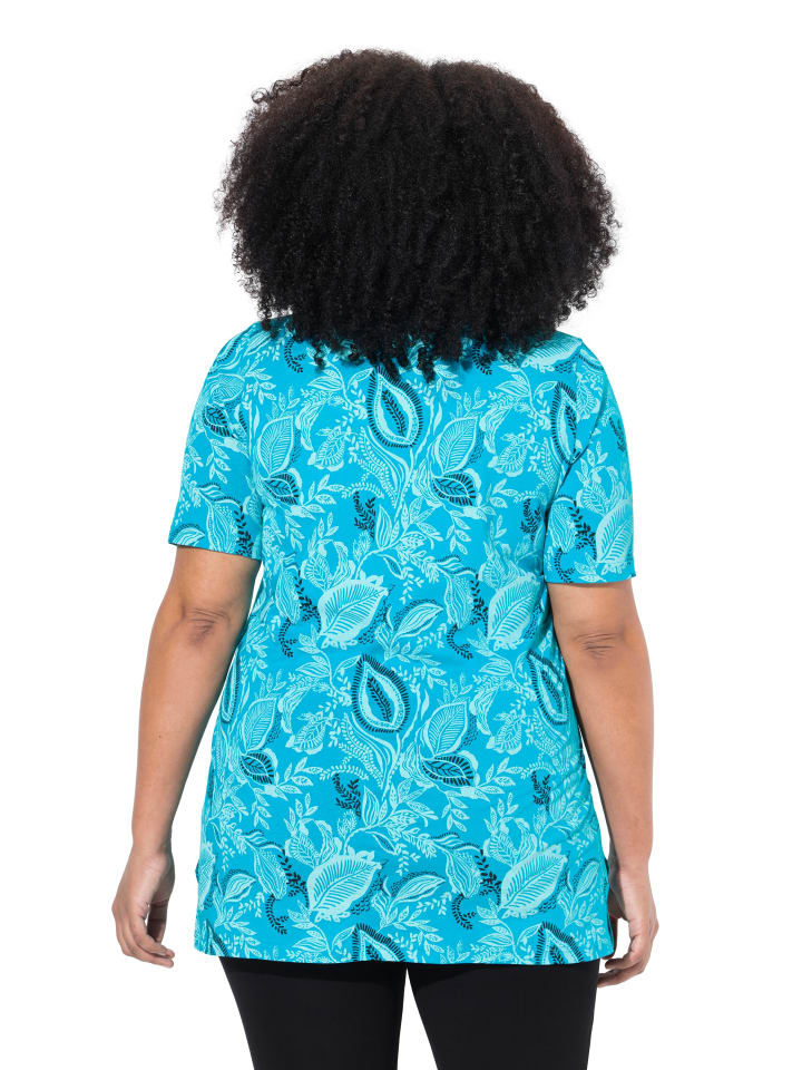 Ulla Popken Longshirt in tiefes aqua günstig kaufen