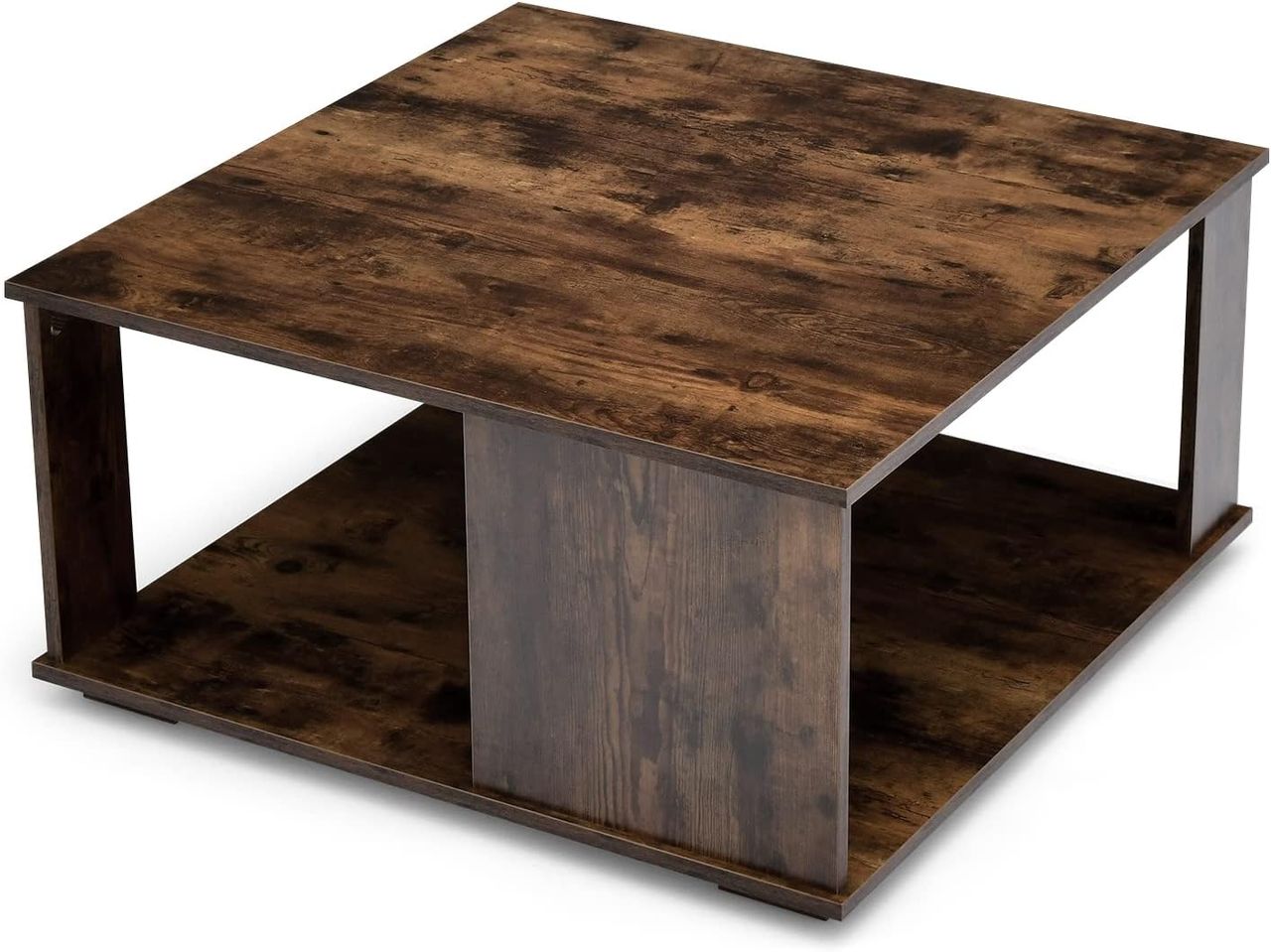 Costway 2 Ebenen Couchtisch aus Holz