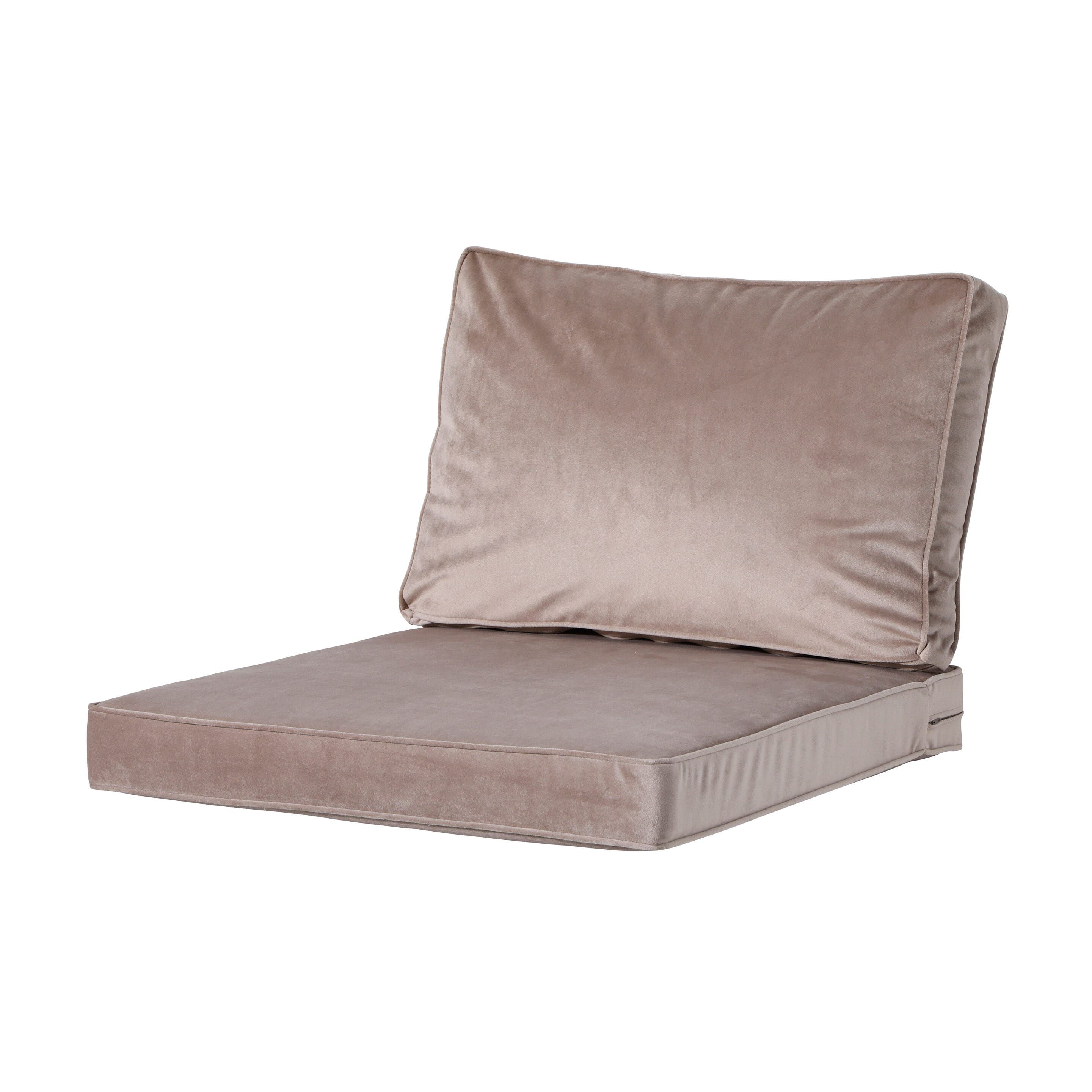 Madison Outdoor Velvet Taupe / Panama Taupe 60x40 Loungekissen