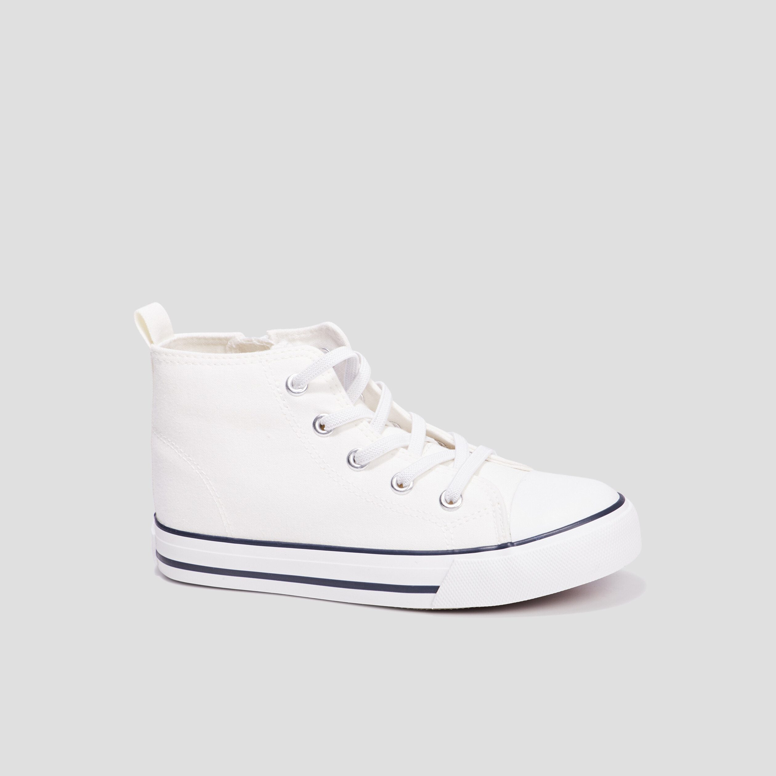 Tennis montantes en toile Creeks blanc fille | La Halle
