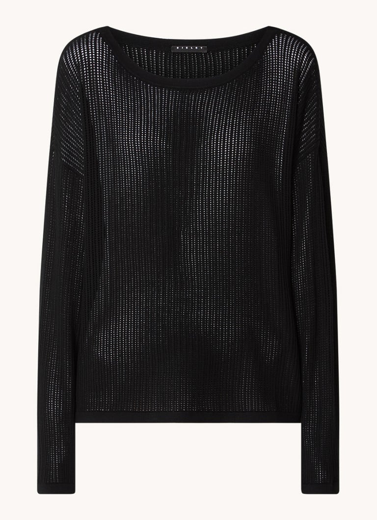 Sisley chunky knit sweater with openwork design