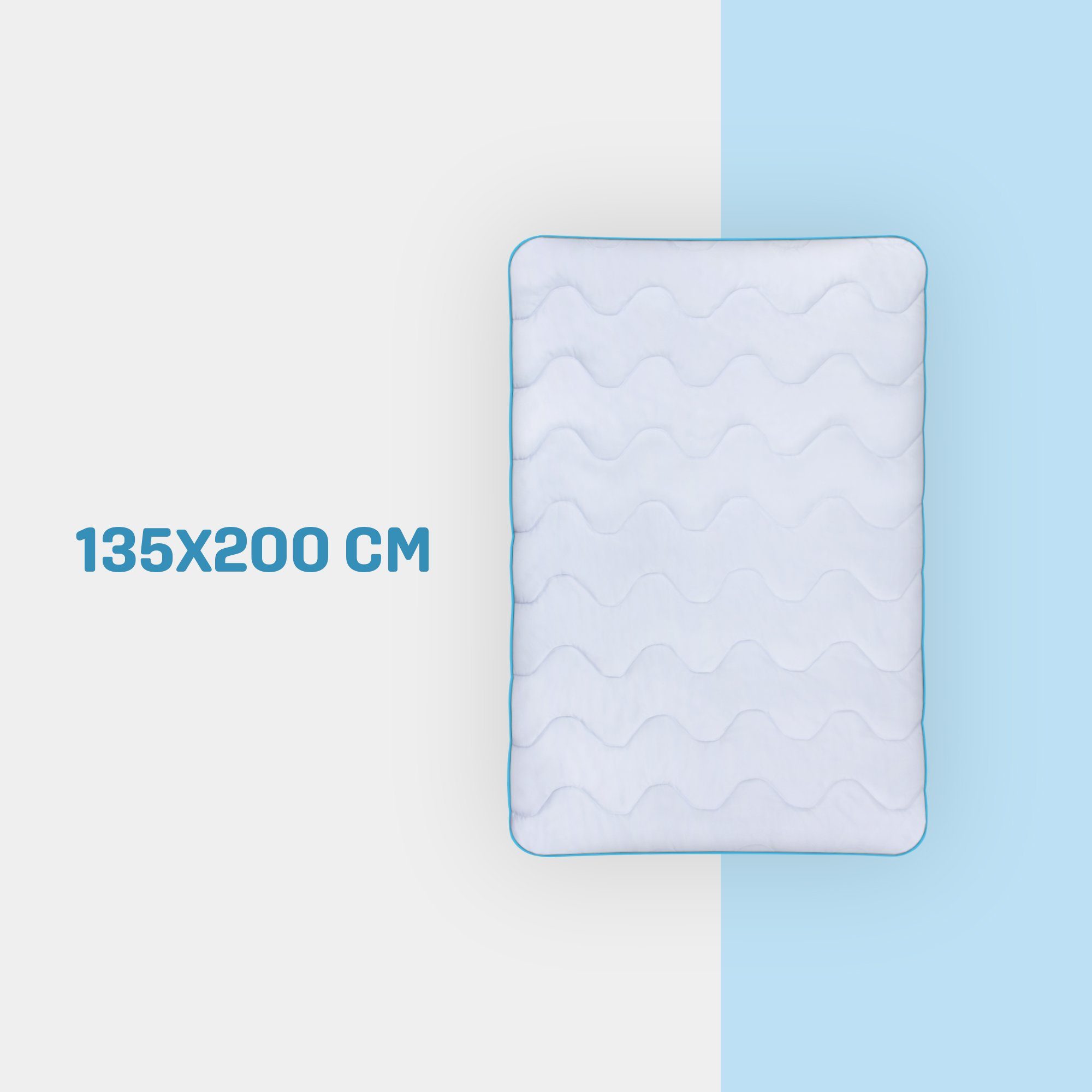 4-Jahreszeitenbett + Kopfkissen, Enris Ganzjahres-Bettdecke, 40x80 / 80x80 Kissen, Bestlivings, Füllung: Polyester, Vierjahreszeitendecke - Schlafdecke für Sommer und Winter