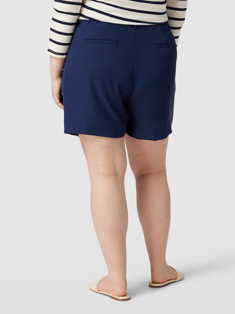 PLUS SIZE Shorts mit seitlichen Eingrifftaschen Modell 'VADIENNE' in dunkelblau