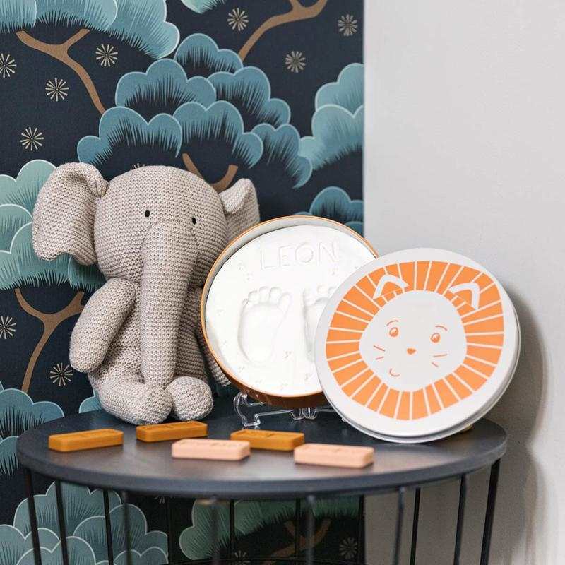 Boite ronde empreinte Baby Art Lion