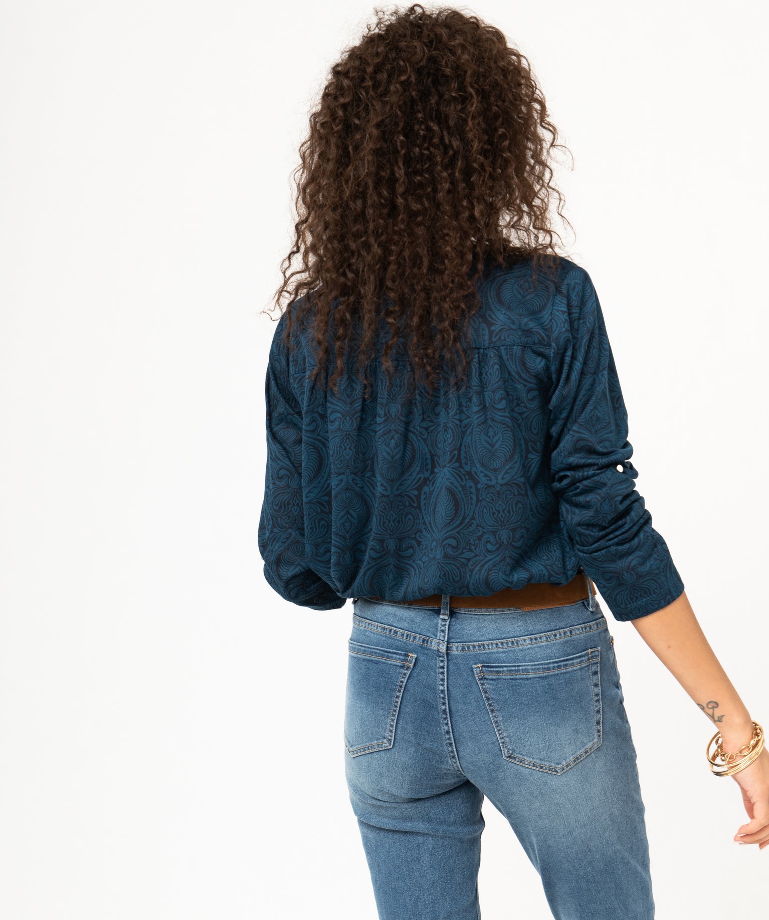 Tee-shirt à manches longues imprimé en polyester recyclé ... imprime | GEMO