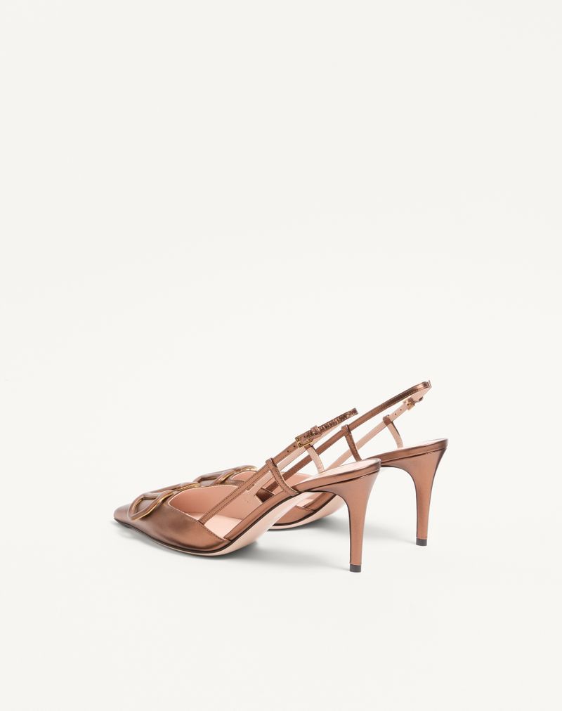 VLogo Signature Slingback-pumpe i 80 mm lamineret nappa