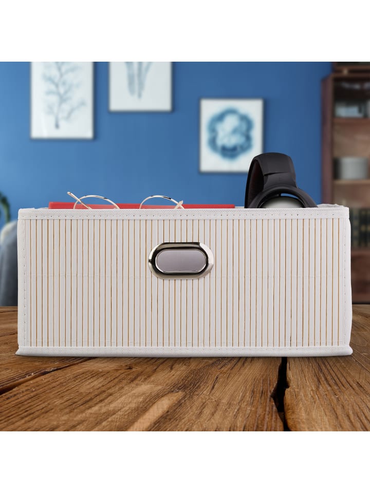 relaxdays Aufbewahrungskorb in Grau - (B)31 x (H)14 x (T)31 cm günstig kaufen onesize
