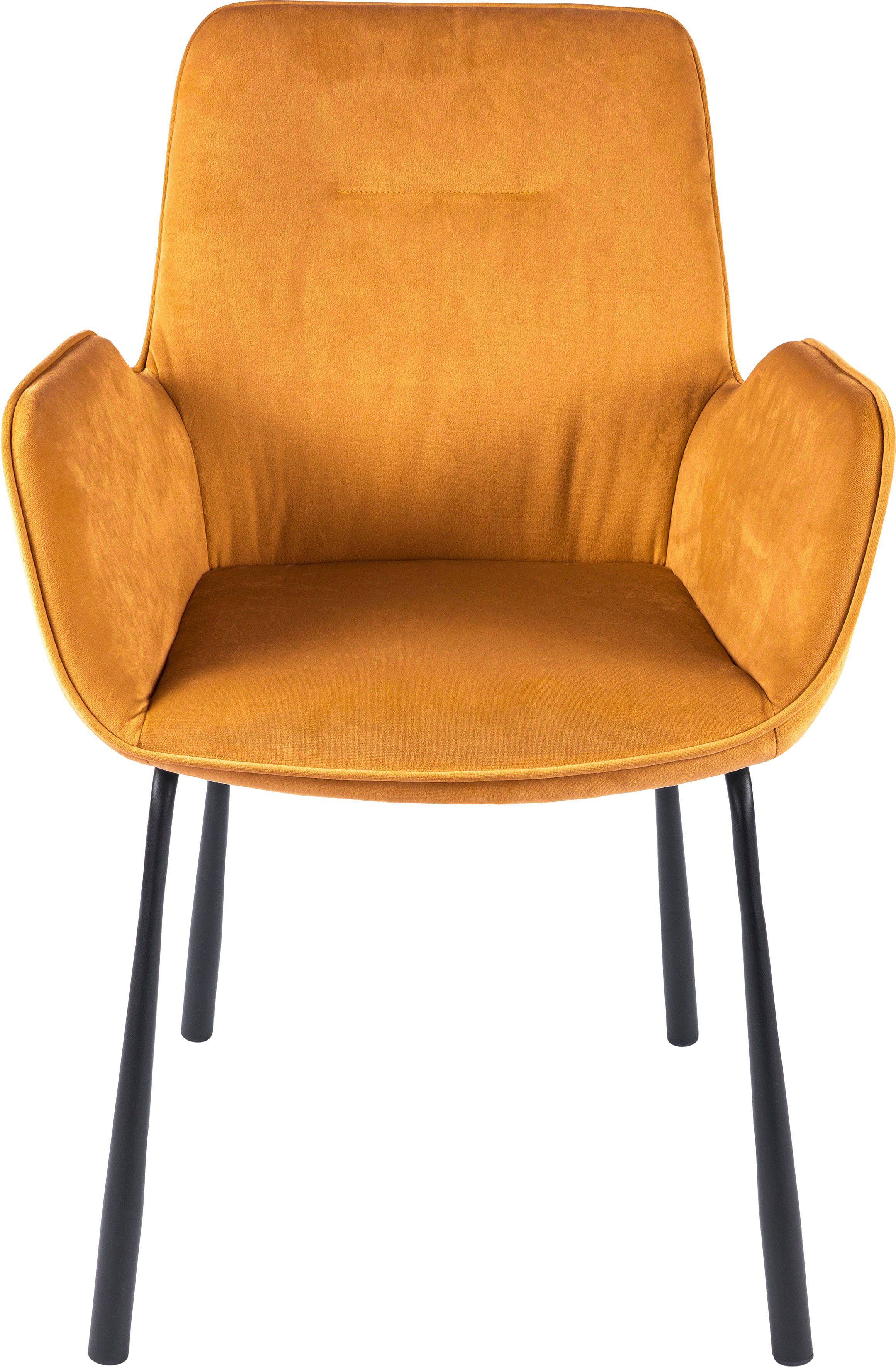 Kayoom Polsterstuhl Stuhl Eliot 125, samtiger Stoffbezug