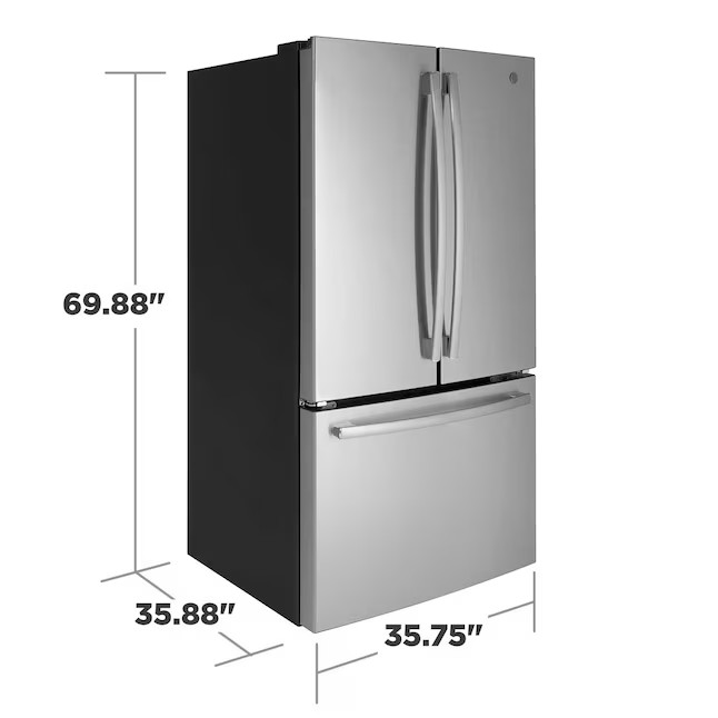 GE 27-cu ft French Door Refrigerator with Ice Maker (Fingerprint-resistant Stainless Steel) ENERGY STAR