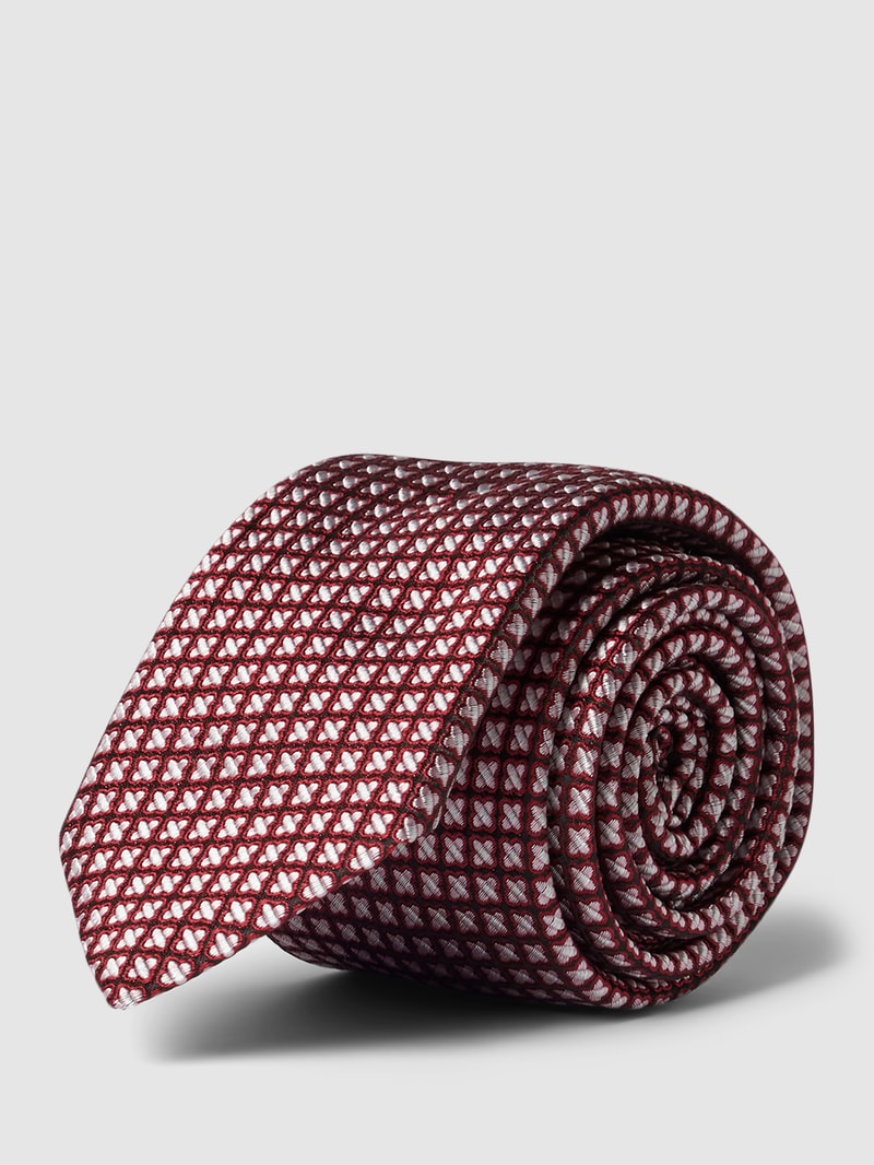 Krawatte mit Allover-Muster (6,0 cm) in bordeaux rot