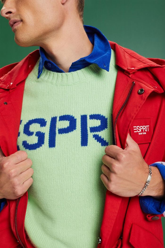 Logo-Pullover aus Wolle und Kaschmir